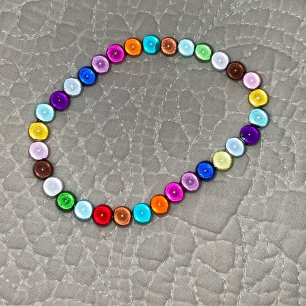 Red and Pink Beaded Jewelry Bracelet
